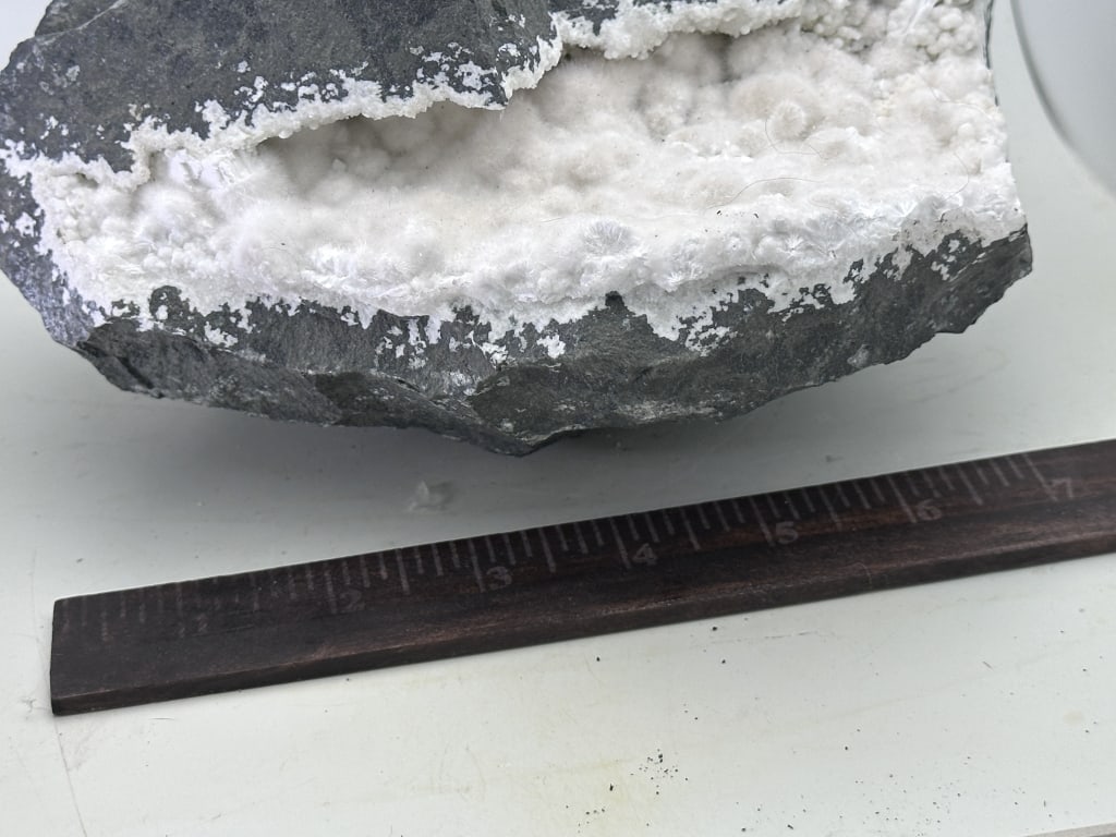 LARGE Okenite Geode Cottony Crystals - 3