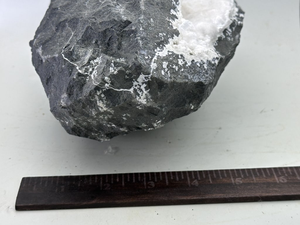 LARGE Okenite Geode Cottony Crystals - 4