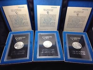 1882-83-84 CC GSA Morgan Silver dollar Trio: Items are as shown and described in title. Bidder is responsible for all value and grade determination - Due to the fact that we have more than one of these, winning bidder may not receive
