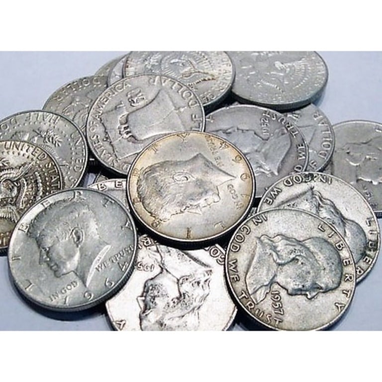 $10 Face Value Kennedy and Franklin Halves-90% - 2