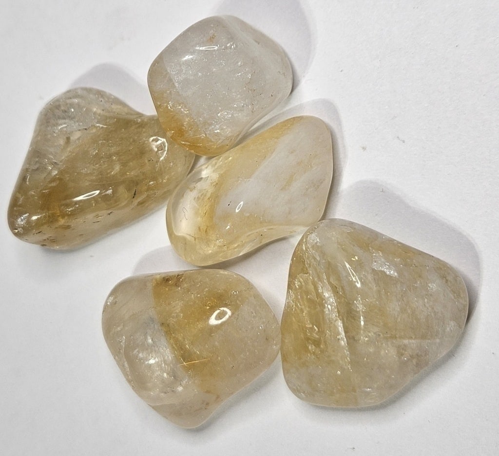 57.37 grams Tumbled Citrine Parcel: Item is the item in the image - Bidder is responsible for all value and grade determination - Please review all terms and conditions prior to placing any bids- All 
