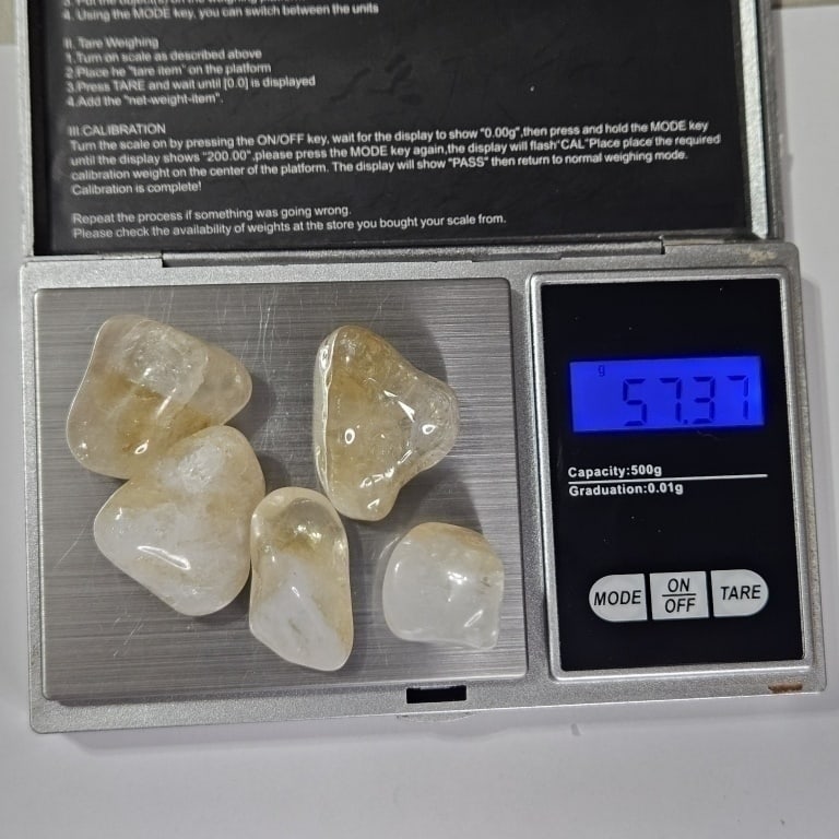 57.37 grams Tumbled Citrine Parcel - 3