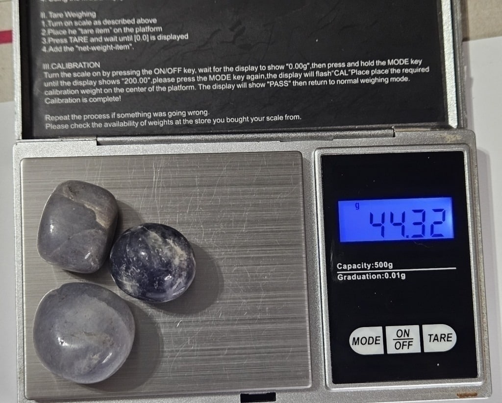 44.32 gram Natural Tumbled Iolite - 2
