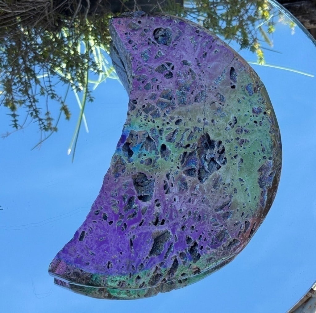 Demi Lune Titanium Aura Quartz Specimen - 6