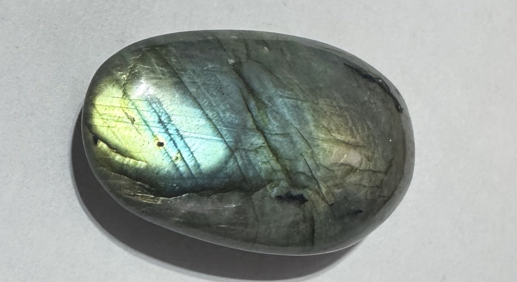 38.97 Gram Natural Labradorite Palm Stone (1 of 4)