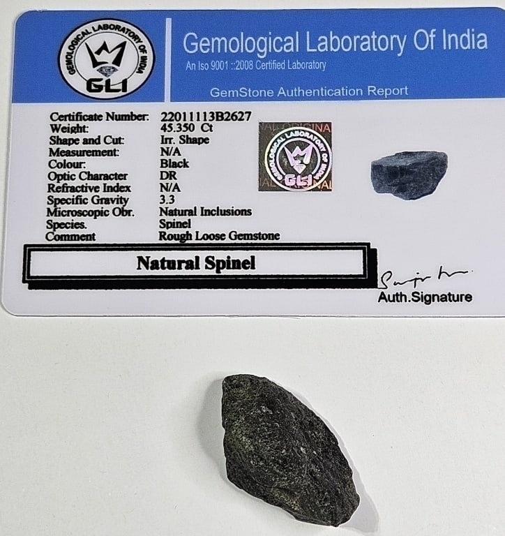 Rough Natural Black Spinel Specimen (1 of 3)
