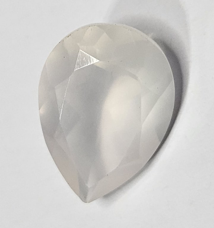 4.75 ct. Natural Chalcedony Pear Shape Gem: Item is the exact item in the image- Bidder is responsible for all value and grade determination -