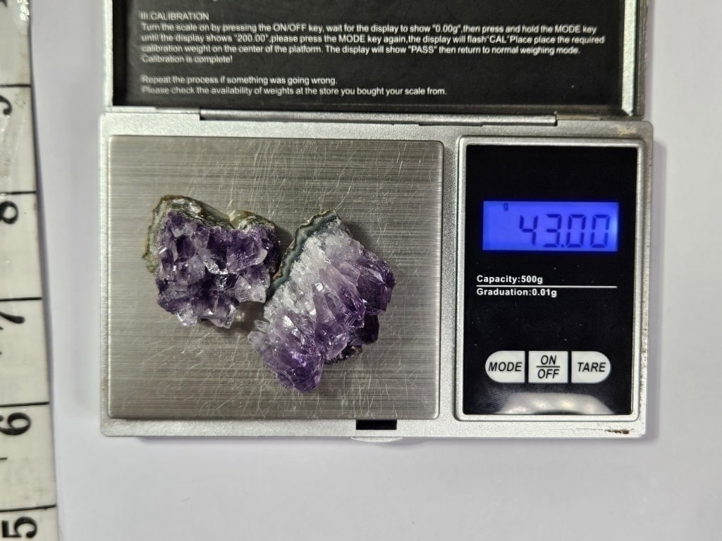 43 gram Natural AAA Grade Amethyst Clusters - 4