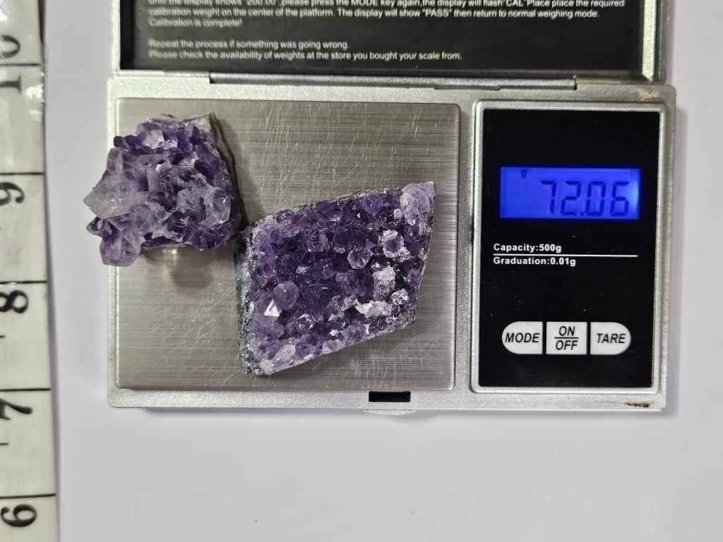 72.06 gram Natural Amethyst AAA Grade Clusters - 4