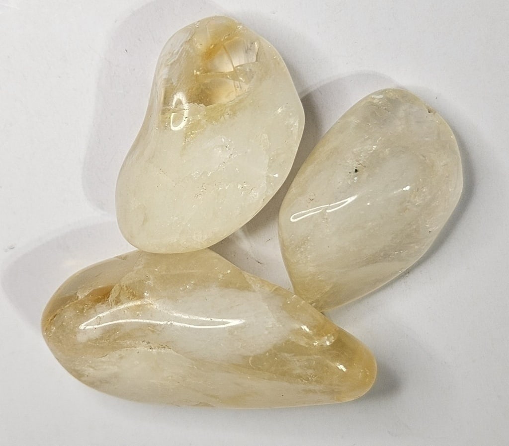 26.62 gram Natural Citrine Tumbled Stones: Item is the exact item in the image - Bidder is responsible for all value and grade determination