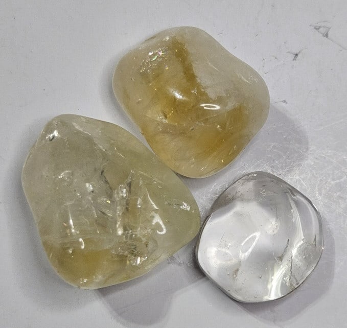 24.80 gram Natural Citrine Tumbled Stones: Item is the exact item in the image - Bidder is responsible for all value and grade determination