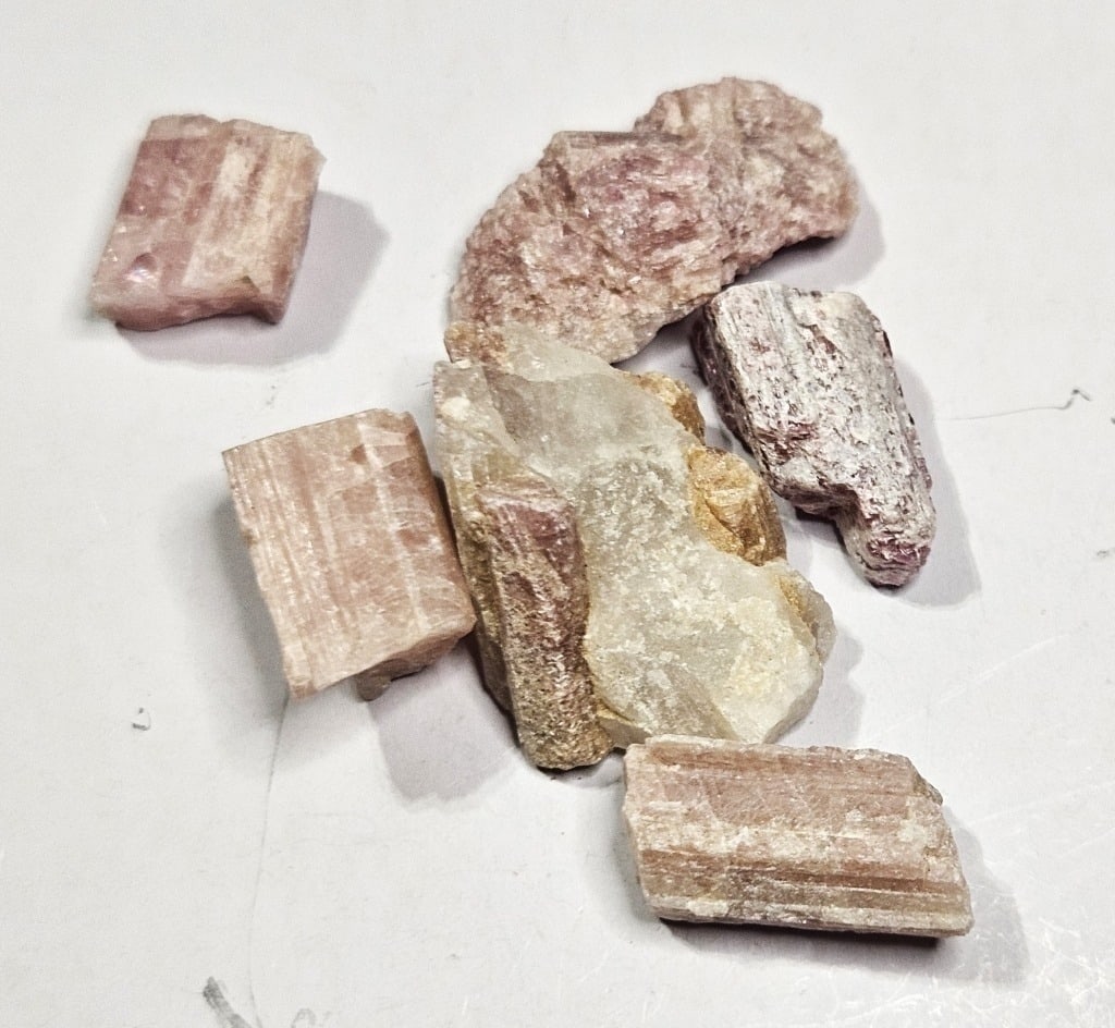 13.17 grams Natural Rough Pink Tourmaline Lot: Item is the exact item in the image - Bidder is responsible for all value and grade determination -