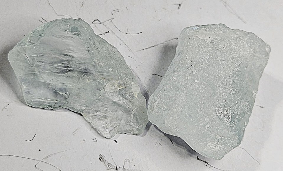 61.75 tcw. Gem Grade Rough Aqua Marine Parcel: Item is the exact item in the image - Bidder is responsible for all value and grade determination -