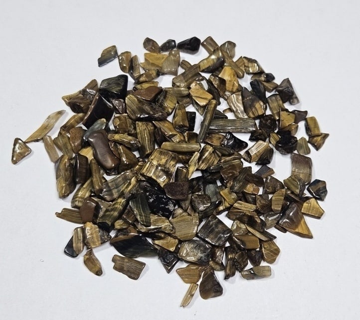 24.06 gram Natural Tiger Eye Tumbled Chip Lot (1 of 2)