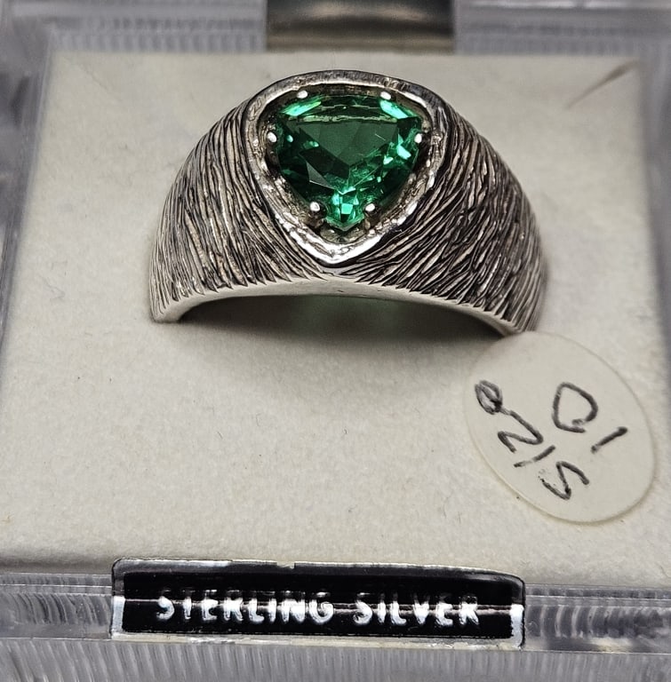 Sterling Silver Mt. St. Helens Obsidianite Ring - 2