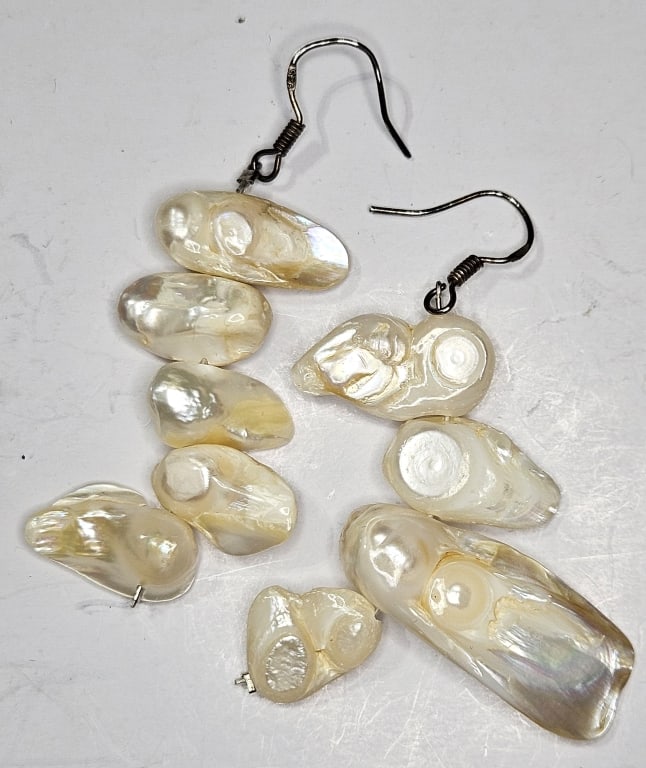 Fancy Baroque Pearl Earrings -$60 retail: Item is the exact item in image - Bidder is responsible for all value and grade determination - Please review all terms prior to placing any bids- Any bid is an agreement to all terms and