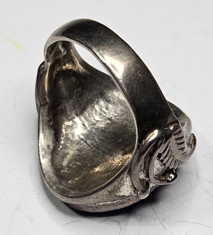 Heavy Turquoise Ring in Sterling Silver - 2