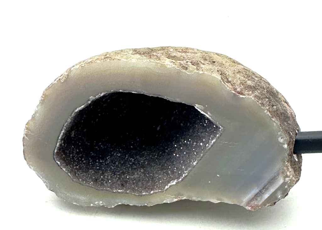 Agate Geode w/ Druzy Center on Stand - 2