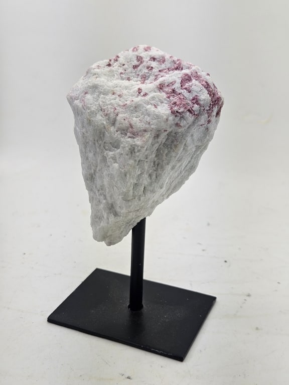 Natural Pink Tourmaline Specimen on Stand: Item is the exact item in the image- Bidder is responsible for all value and grade determination- Please review all terms and conditions prior to placing any bids-