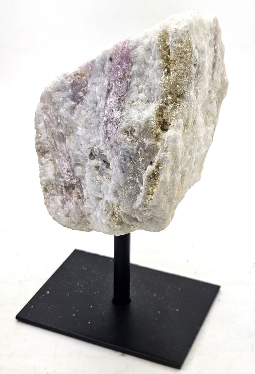 Natural Pink Tourmaline Specimen on Stand: Item is the exact item in the image- Bidder is responsible for all value and grade determination- Please review all terms and conditions prior to placing any bids-