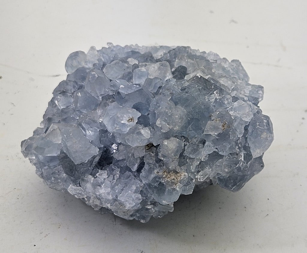 Celestite Natural Geode Cluster Specimen - 2