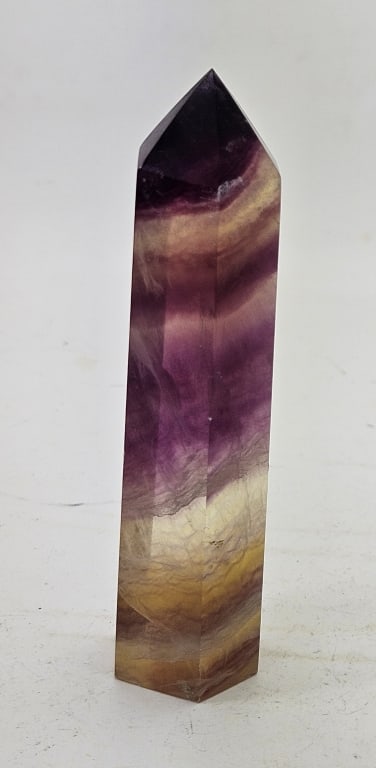 Fine Rainbow Flourite Polished Point Tower - 2