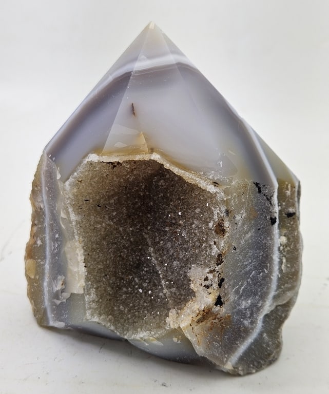 Brazilian Agate w/ Druzy Geode Center Polish Point (1 of 5)