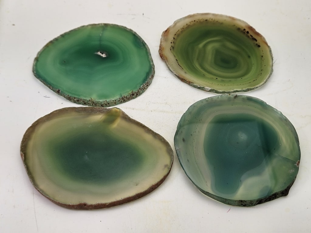 Set of 4 Agate Slice Coasters - (1 of 4)