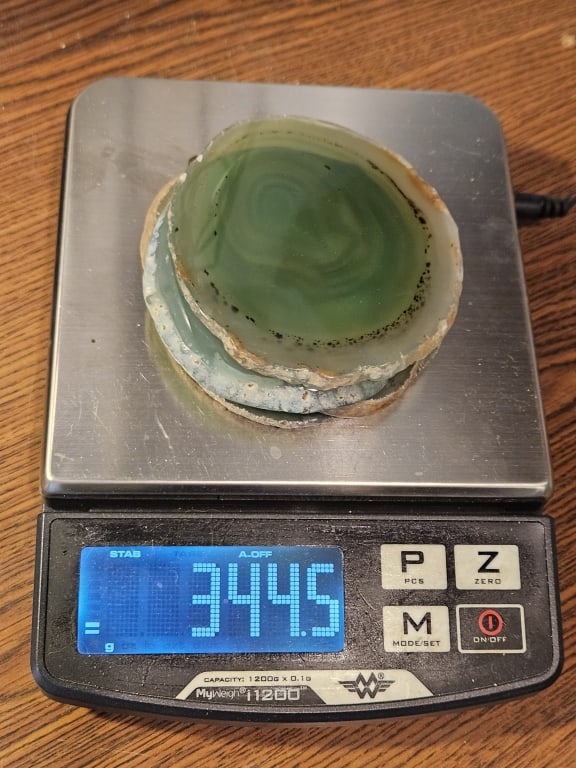 Set of 4 Agate Slice Coasters - - 4