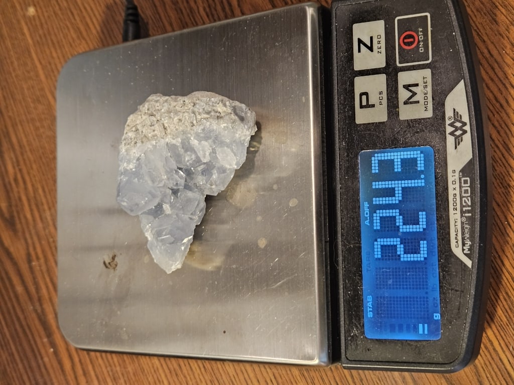 224.3 gram Natural Celestite Geode Cluster - 5