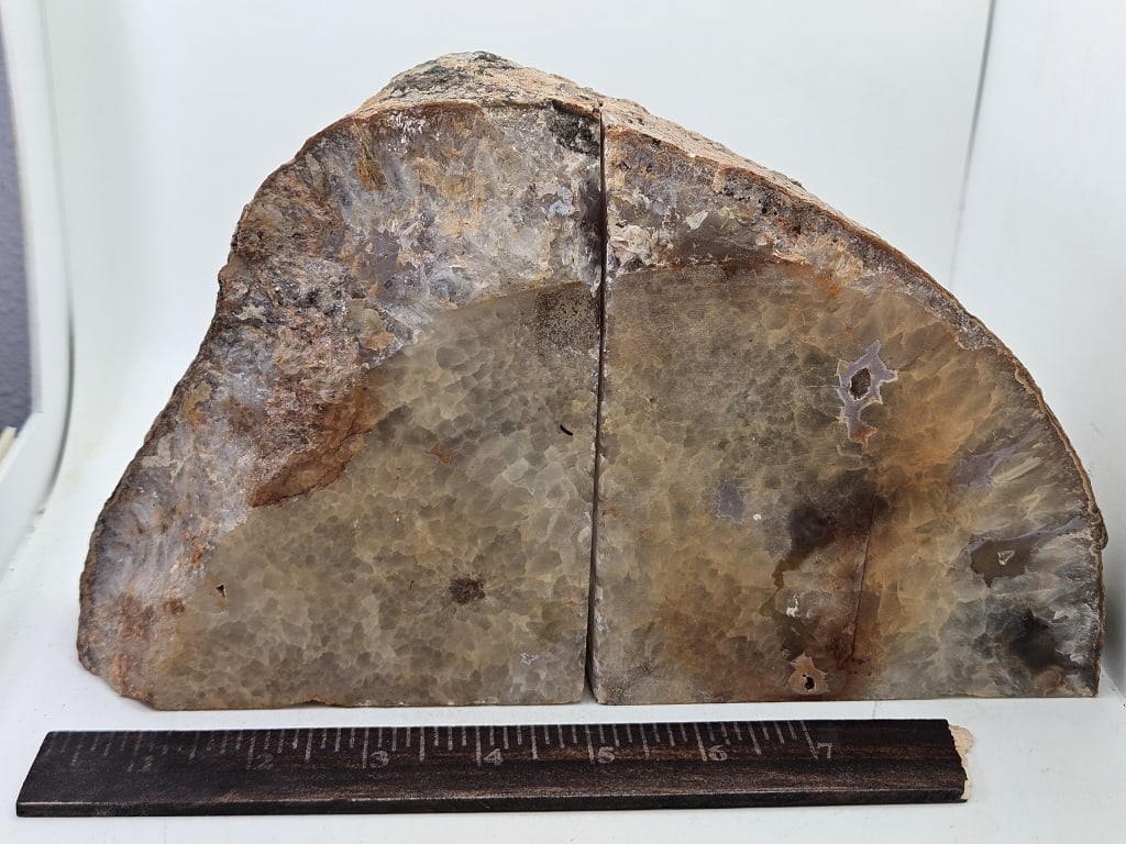 Fabulous Agate Bookends w/ Geode Pockets - 4