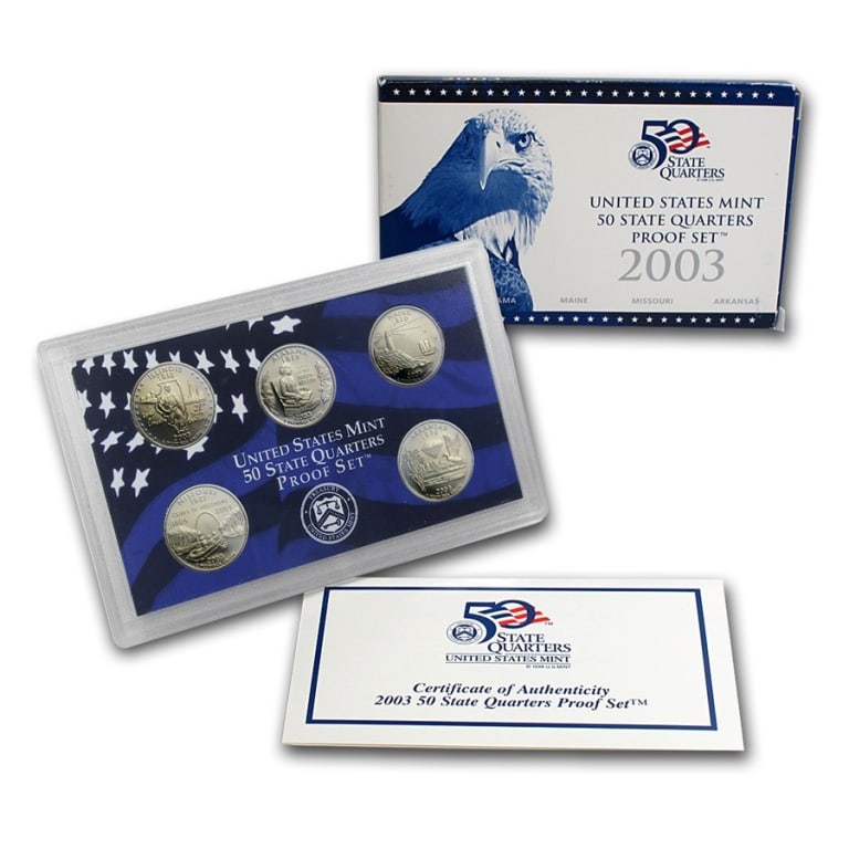 2003 US Mint State Quarter Proof Set: Item is as shown in the image - US Mint Packing item - Please review the entire terms and conditions prior to placing any bids -
