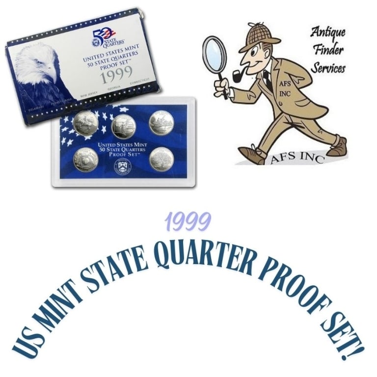 1999 US Mint State Quarter Proof Set in OMP: Item will have mint issued US Mint Coins -Due to the fact that we have more than one of these items - You may not receive the exact set in the image - But will receive US mint issued
