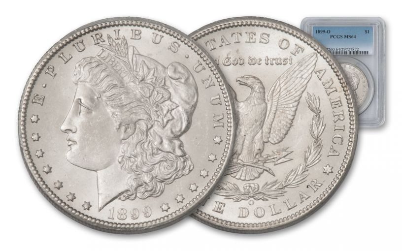 1899 o MS64 PCGS Morgan Silver Dollar: Items are as shown in image - grade and date are exact- Due to the fact that we have multiples of these items -Winning bidder may not receive exact serial numbers shown in image.Pleasereviewtheentiret