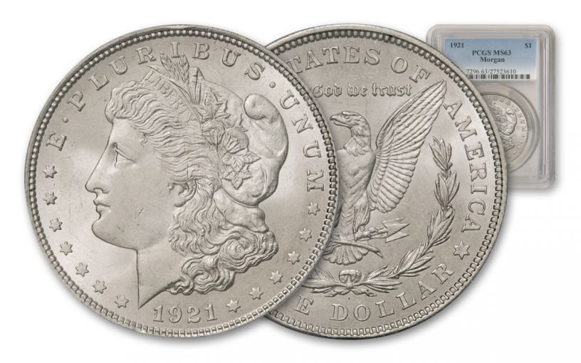 1921 MS 63 PCGS Morgan Silver Dollar: Items are as shown in image - grade and date are exact- Due to the fact that we have multiples of these items -Winning bidder may not receive exact serial numbers shown in 