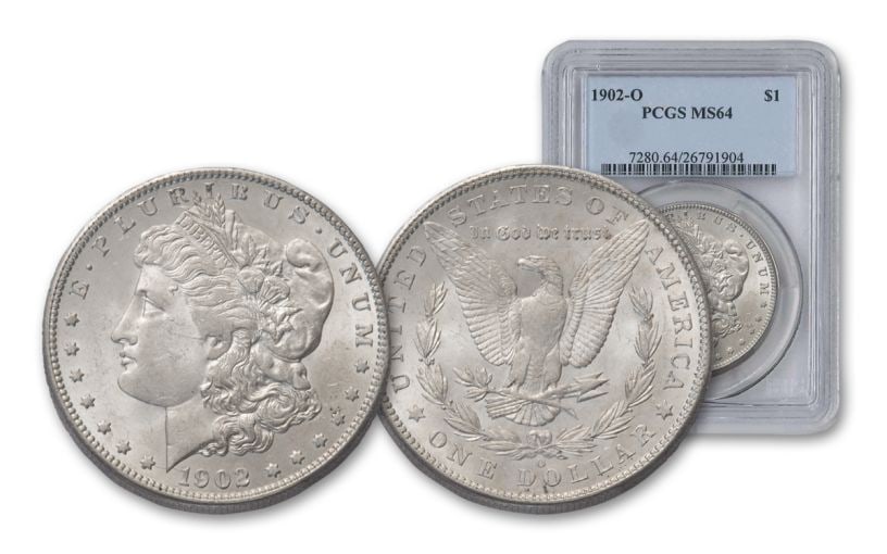 1902 o MS 64 PCGS Morgan Silevr Dollar: Items are as shown in image - grade and date are exact- Due to the fact that we have multiples of these items -Winning bidder may not receive exact serial numbers shown