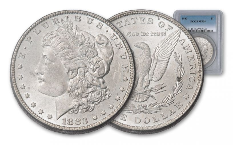 1883 P MS 64 PCGS Morgan Silver Dollar: Items are as shown in image - grade and date are exact- Due to the fact that we have multiples of these items -Winning bidder may not receive exact serial numbers shown in 