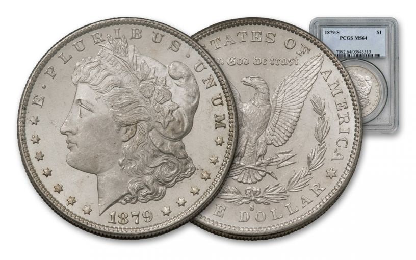 1879s MS 64 PCGS Morgan Silver Dollar: Items are as shown in image - grade and date are exact- Due to the fact that we have multiples of these items -Winning bidder may not receive exact serial numbers shown in 