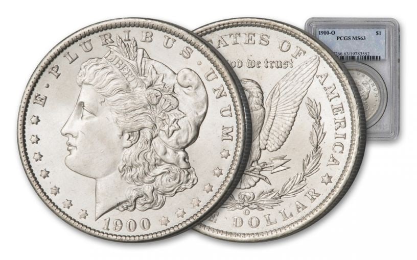 1900 O MS 63 PCGS Morgan Silver Dollar: Items are as shown in image - grade and date are exact- Due to the fact that we have multiples of these items -Winning bidder may not receive exact serial numbers shown