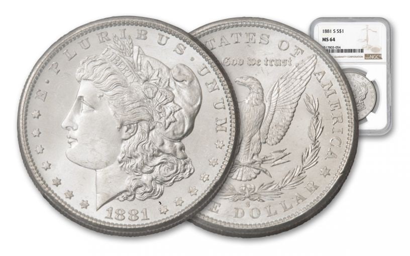 1881 S MS 64 NGC Morgan Silver Dollar: Items are as shown in image - grade and date are exact- Due to the fact that we have multiples of these items -Winning bidder may not receive exact serial numbers 
