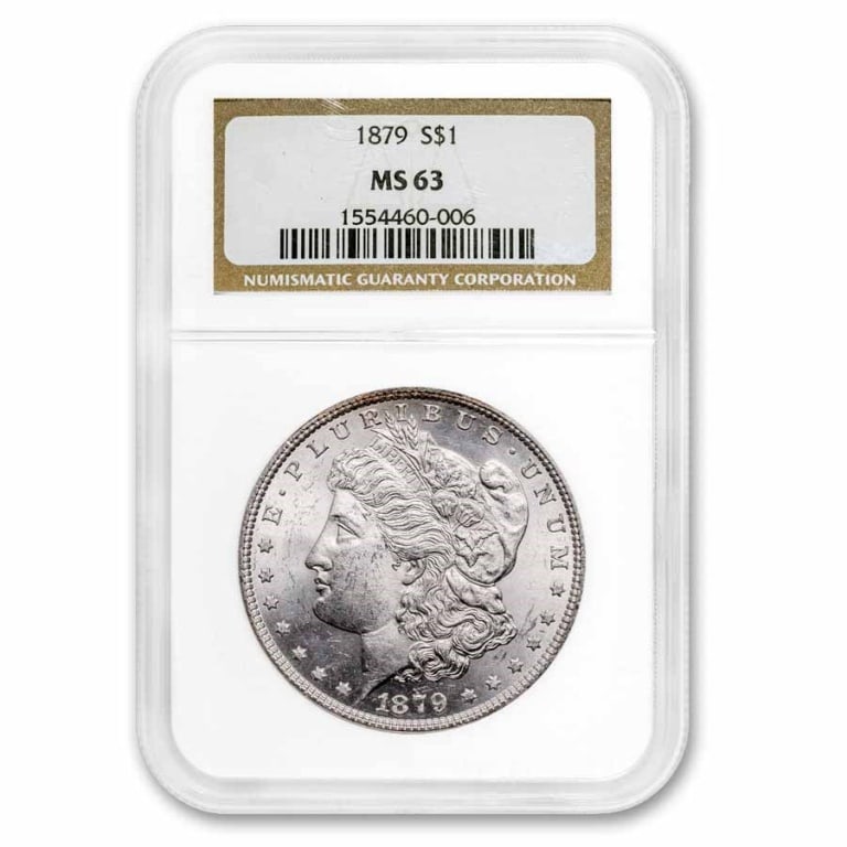 1879 P MS 63 NGC Morgan Silver Dollar: Items are as shown in image - grade and date are exact- Due to the fact that we have multiples of these items -Winning bidder may not receive exact serial numbers shown
