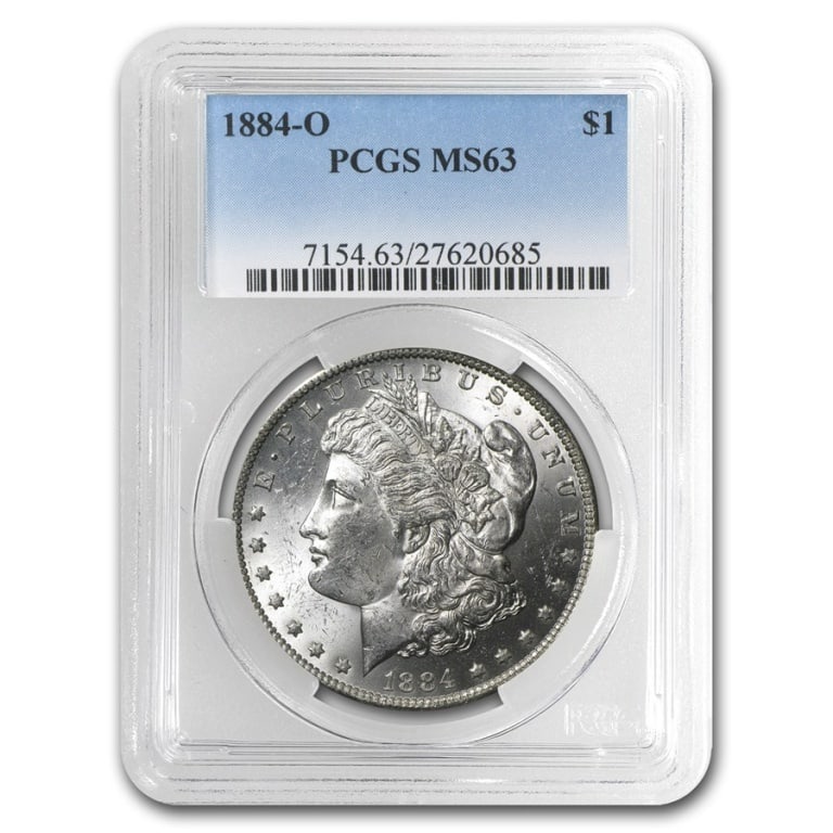 1884 o MS 63 PCGS Morgan Silver Dollar: Items are as shown in image - grade and date are exact- Due to the fact that we have multiples of these items -Winning bidder may not receive exact serial numbers shown inimage.Pleasereviewtheentirete