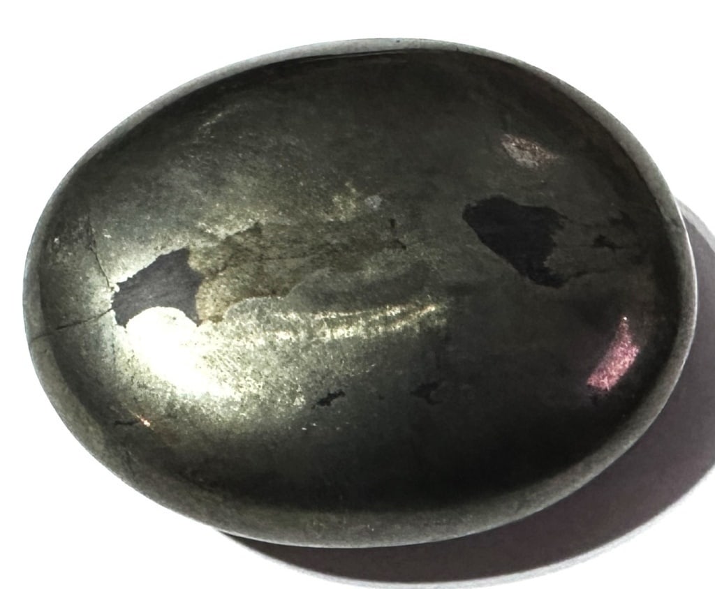 55.64 gram Natural Pyrite Palm Stone (1 of 3)