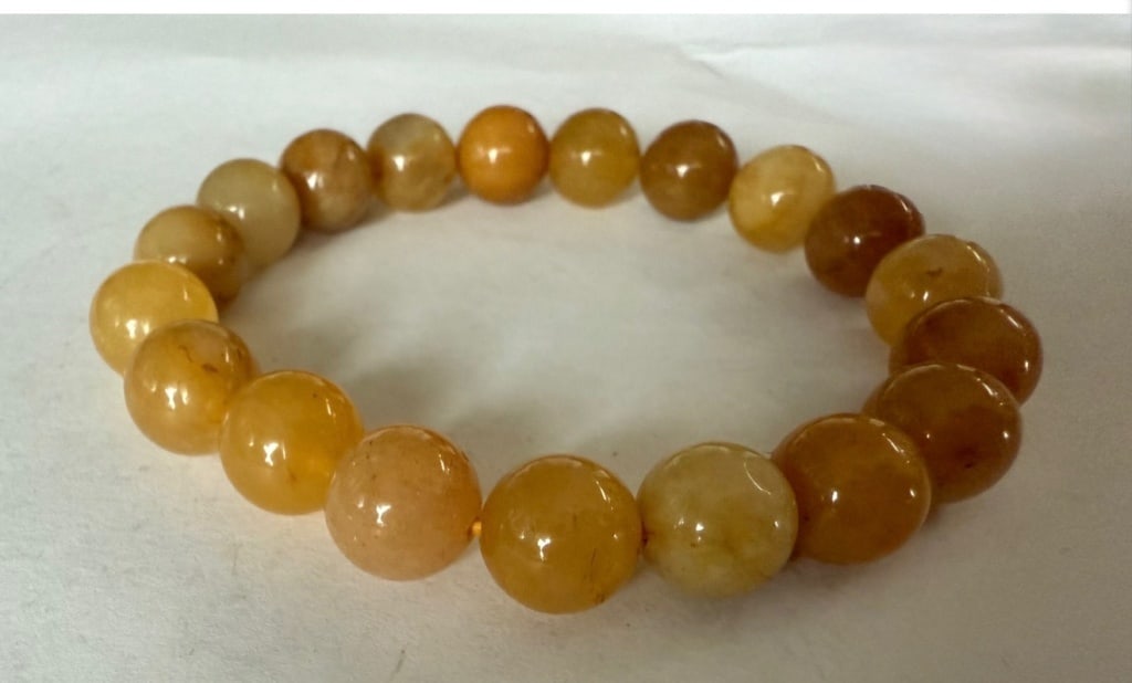 Natural 10mm Yellow Hematoid Quartz Bracelet (1 of 1)