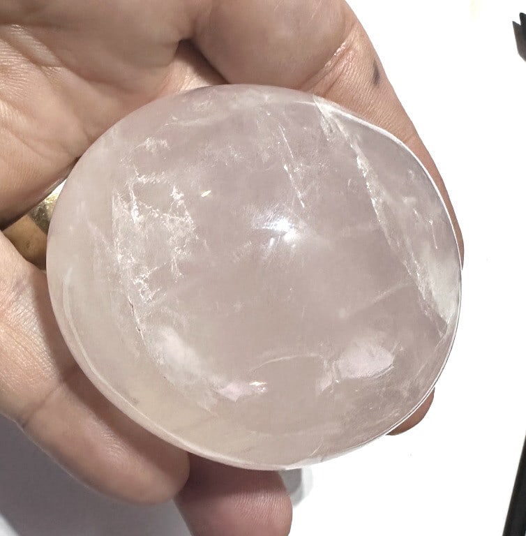 Large 226 Gram Natural Rose Quartz Gallet: Item is the exact item in image - Bidder is responsible for all value and grade dtermination - Please review all terms and conditions