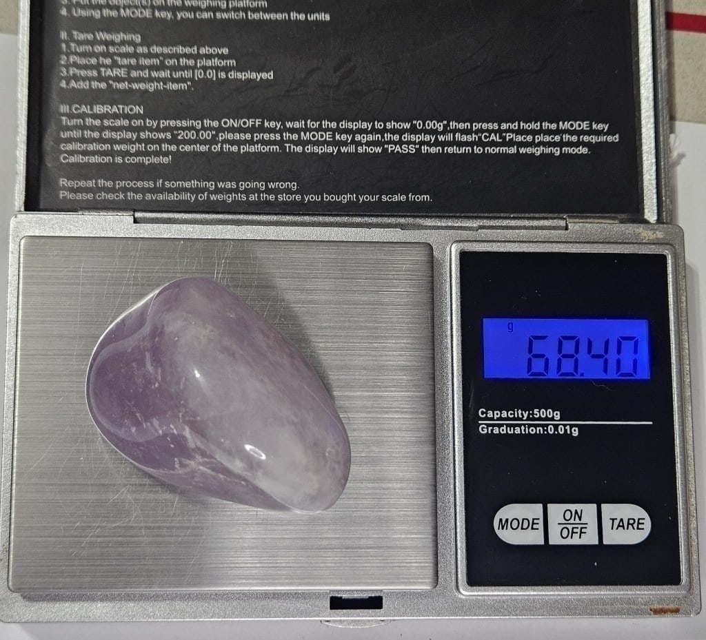 LARGE 68.40 gram Amethyst Tumble Stone - 3