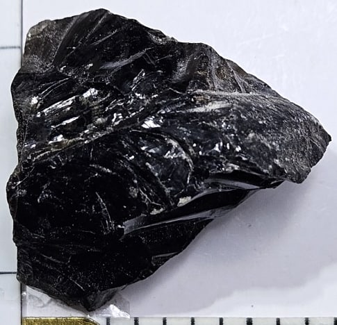 25.59 gram Natural Black Obsidian Rough Specimen: Item is the exact item in the image - Bidder is responsible for all value and grade determination - Please review all terms prior to placing any bids - Allbidsareanagreementtoallterms-Noexceptions -