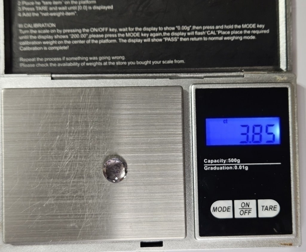 3.85 ct. Round Brilliant Amethyst Gemstone - 3