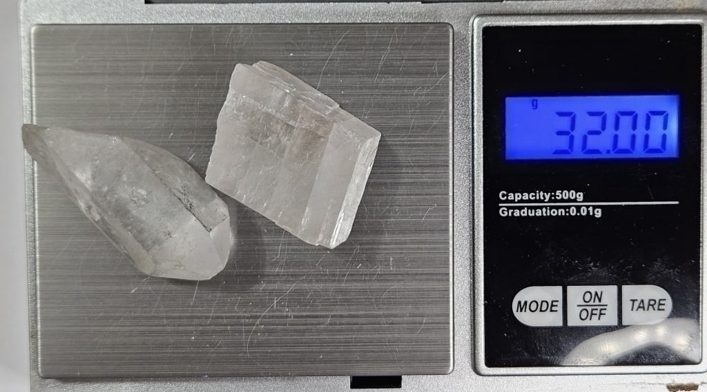 32 gram Optical Calcite & Quartz Specimens - 3