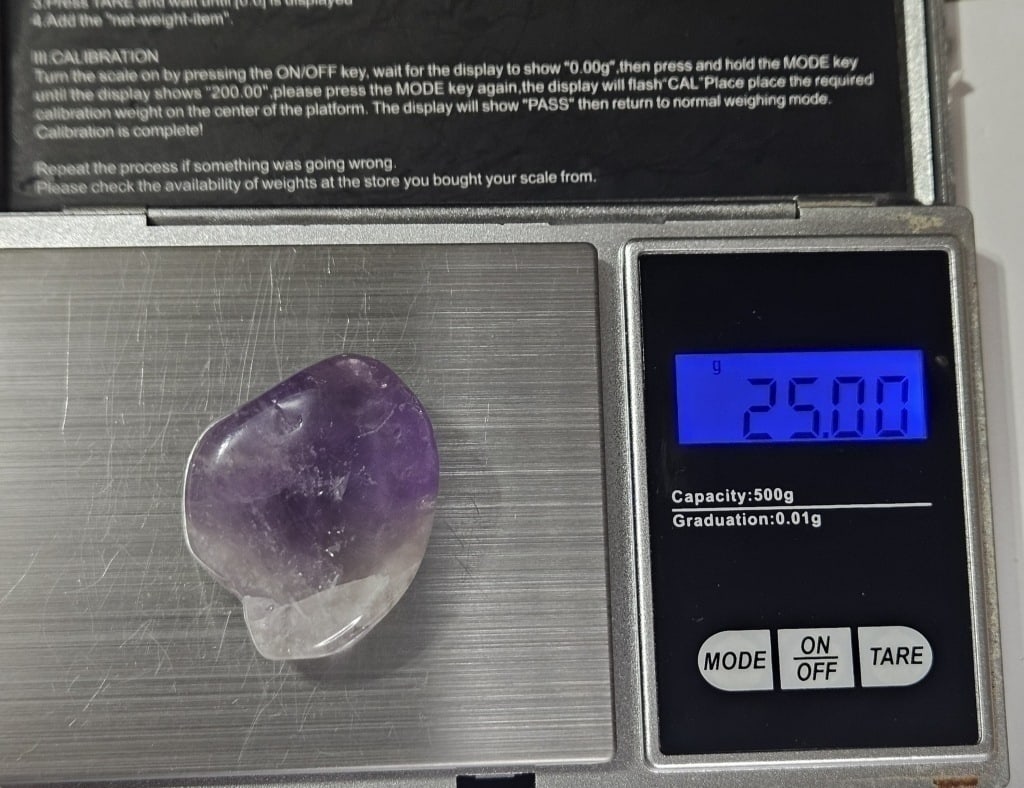 25 gram Natural Amethyst Tumbled Stone - 2